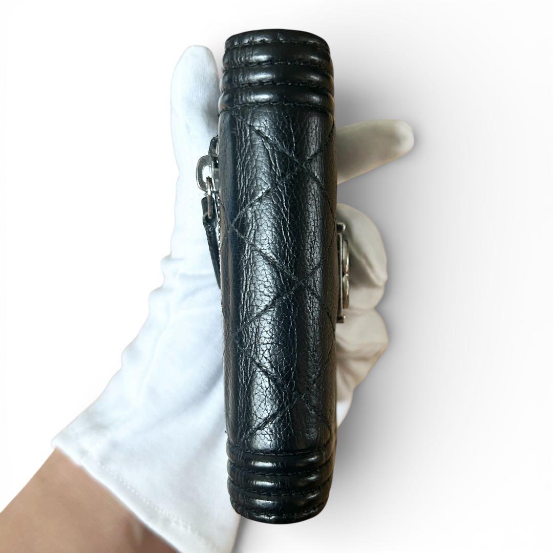【美品】CHANEL ボーイシャネル　三つ折り　財布マトラッセ　22番台
