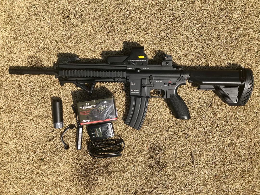 東京マルイ　次世代電動ガン　HK416D 中古　リポバッテリー充電器付き