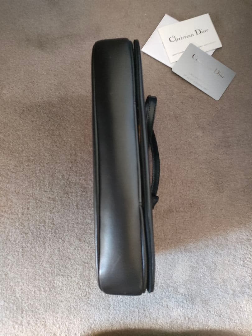 美品／希少です！　クリスチャンディオール　マリスパール　トロッター　レザー　黒