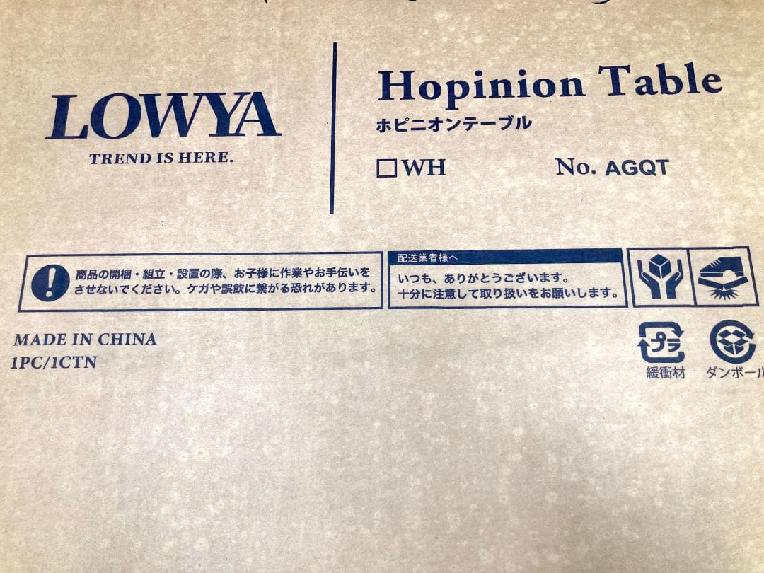 LOWYA Hopinion ロウヤ 丸テーブル 75cm 白