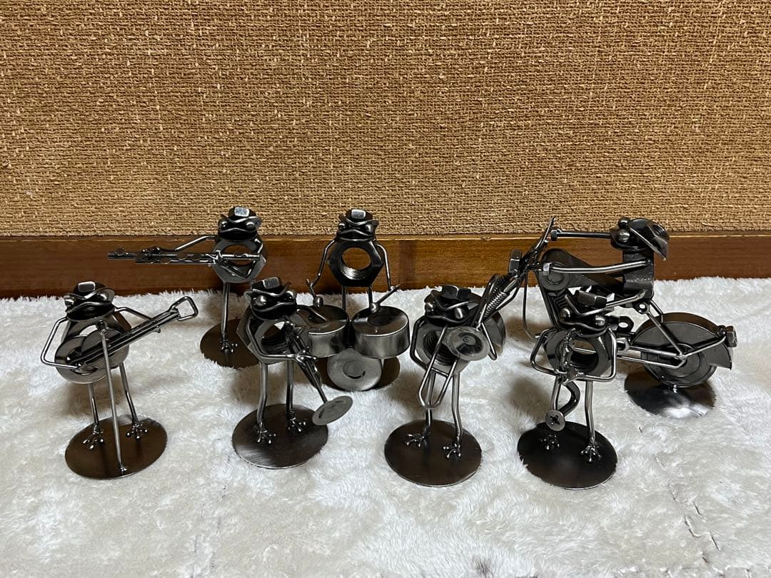 カエル　メタルクラフト　音楽隊　メタルアート　バイク