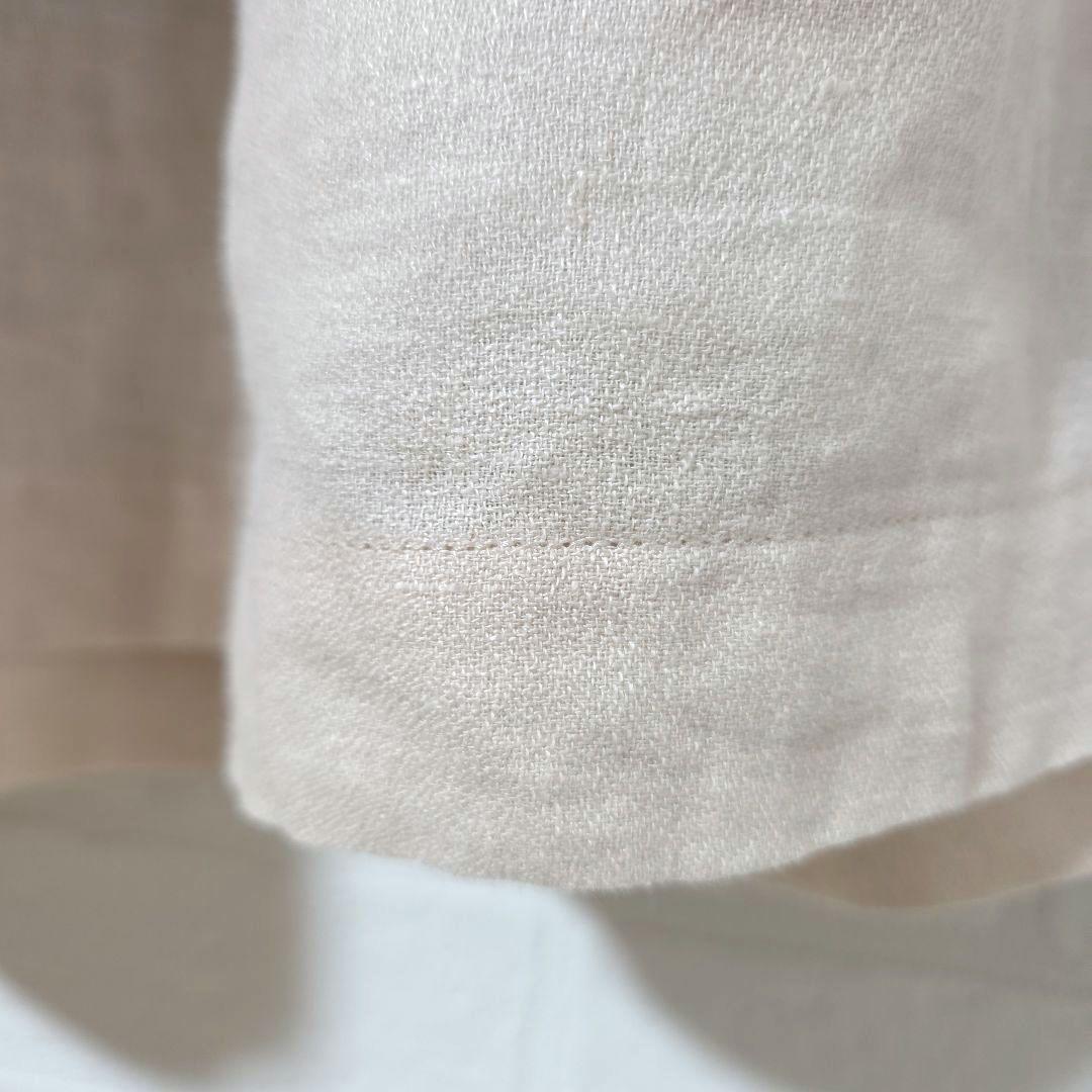 【mina perhonen　ミナ ペルホネン】　刺繍　リネン　スカート　タック