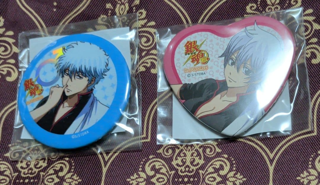 坂田銀時　銀魂　缶バッジ　性別逆転篇 in J-WORLD 銀時 銀子　JW
