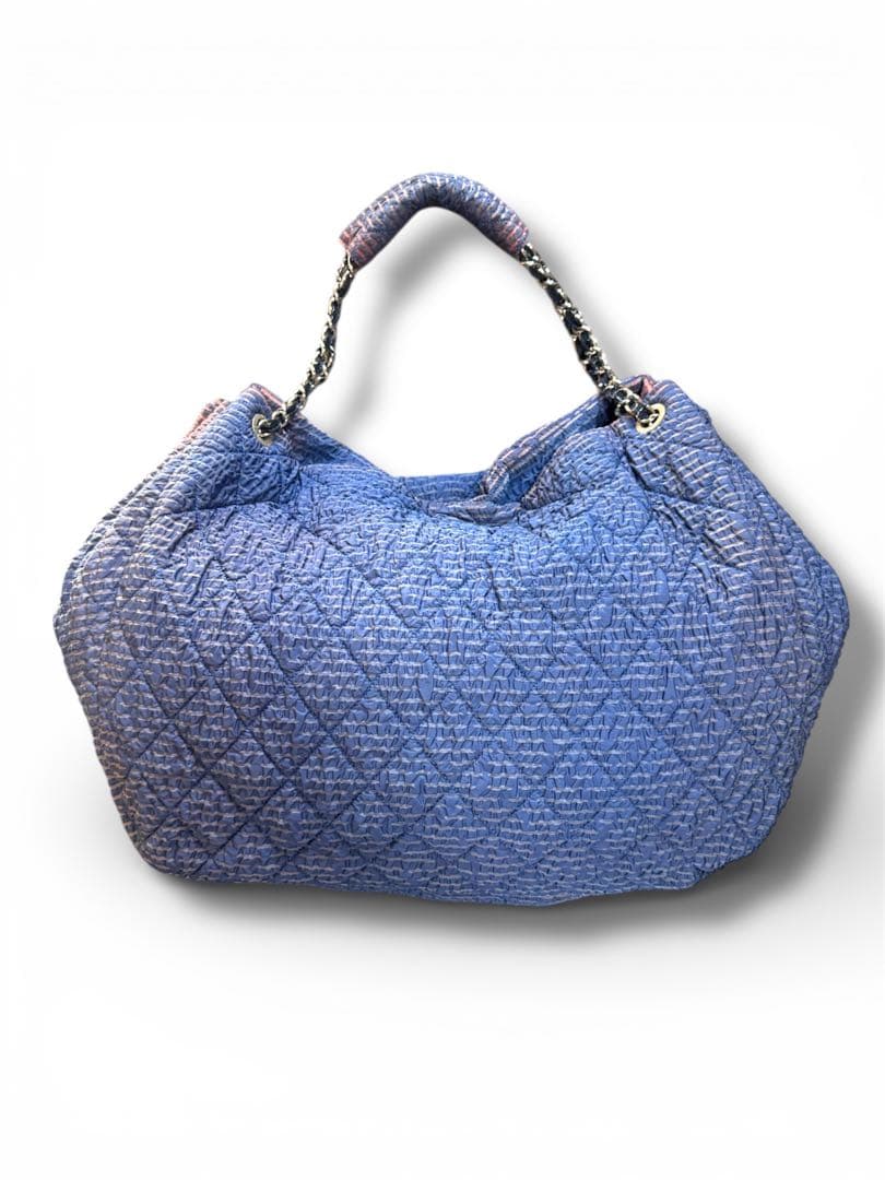 CHANEL パック　ネイビー キルティング ショルダーバッグ　ブルー