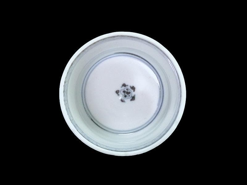 古伊万里　染付　竹笹の図　蕎麦猪口　D372AS-fbue