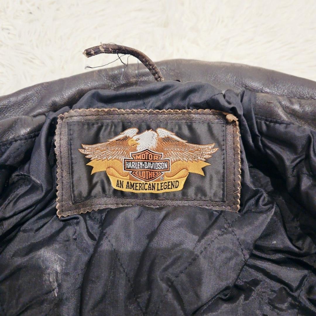 ハーレーダビッドソン レザージャケット 90s シングル 本革 モーターサイクル