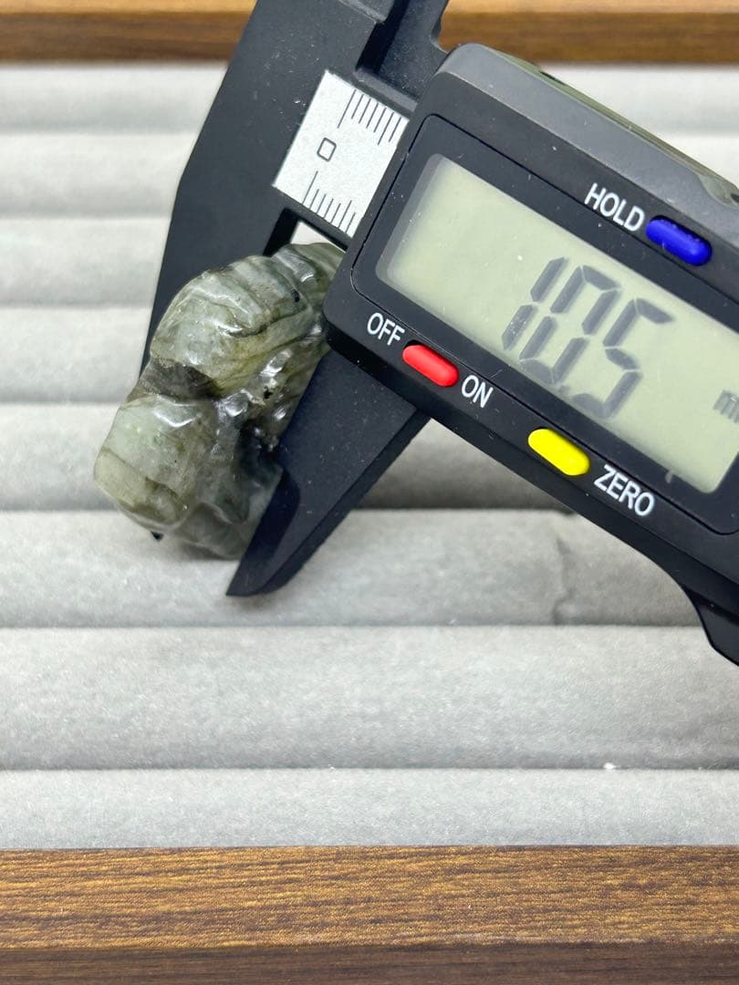 天然石ラブラドライトパーツ　薔薇　No.2242