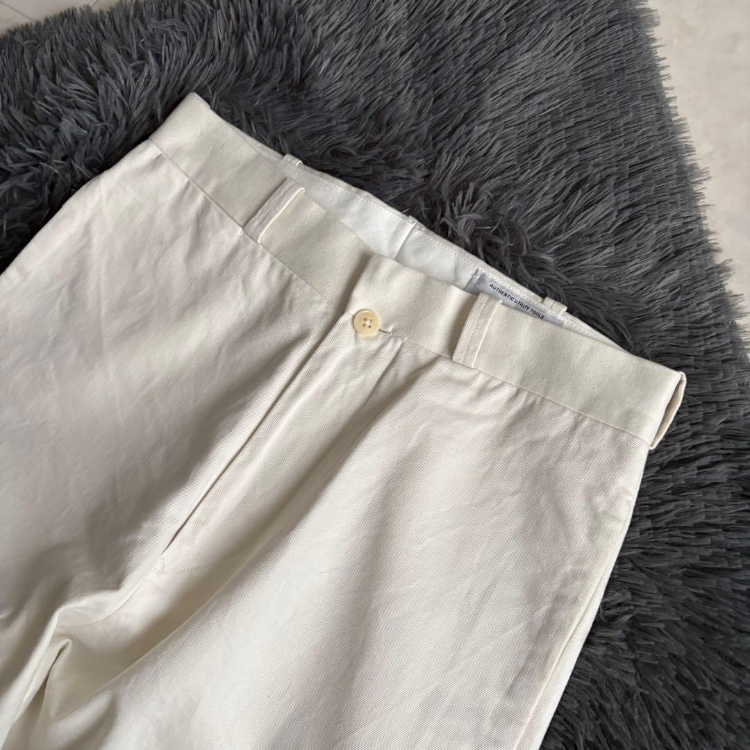 YAECA チノクロス ワイドテーパードパンツ 白29 上質コットン 日本製