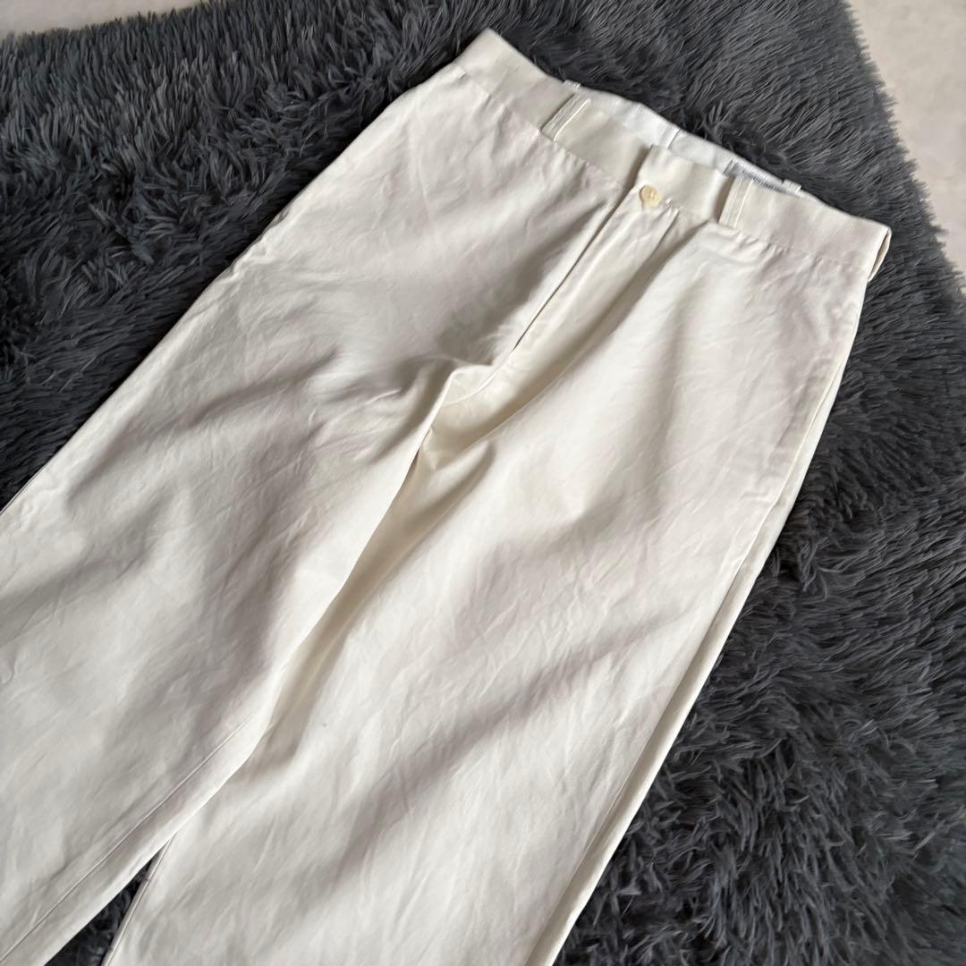 YAECA チノクロス ワイドテーパードパンツ 白29 上質コットン 日本製