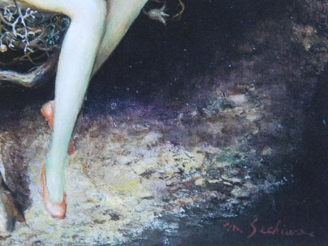 設和幹、森の暦（月）、希少な画集より、新品高級額・額装付