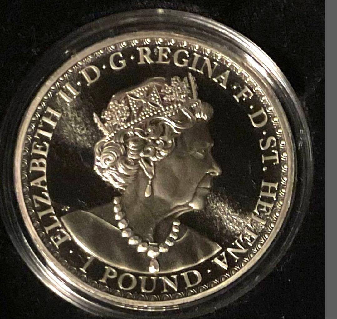 2021年 セントヘレナ ウナとライオン 1オンス銀貨 ブラックエンパイア