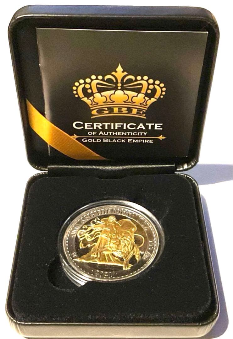 2021年 セントヘレナ ウナとライオン 1オンス銀貨 ブラックエンパイア