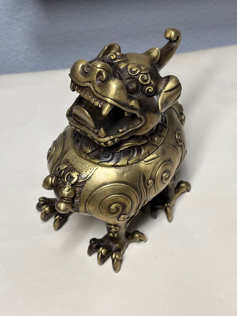 獅子香炉 大清御製 香道具