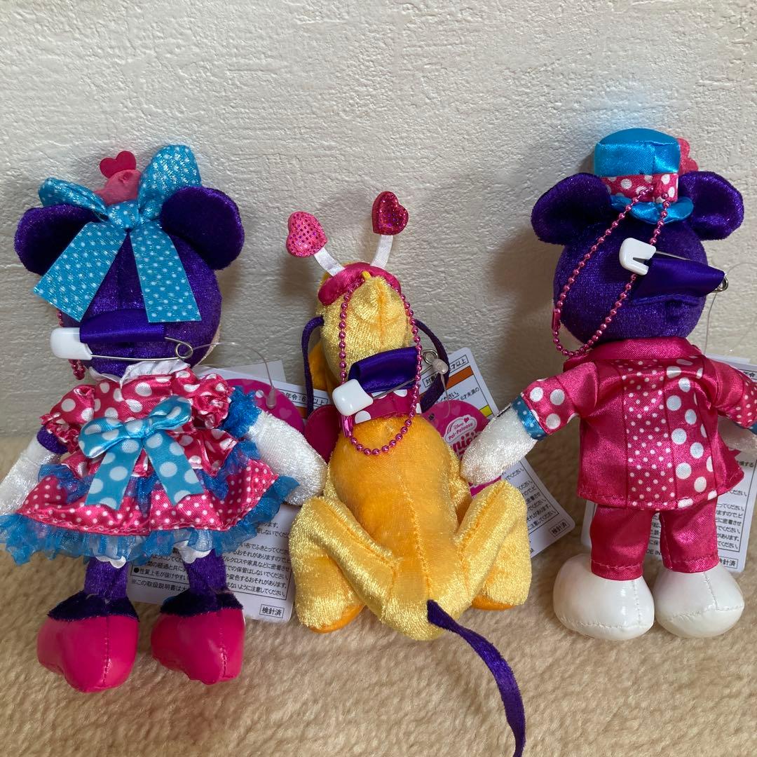 ディズニー　ぬいぐるみキーホルダー［ミニー ミッキー プルート ］パルパルーザ