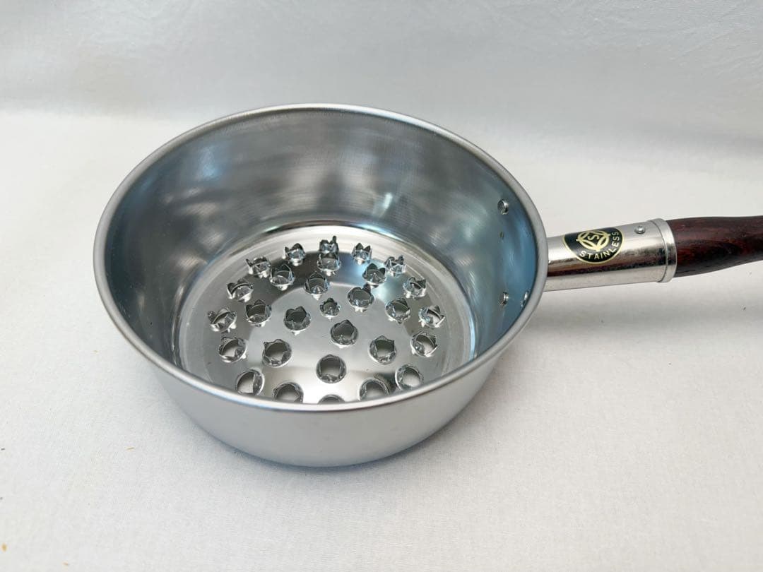 未使用 茶道具 水屋道具 台付十能（台十能）　銅製＆火起こし 丸型 元箱