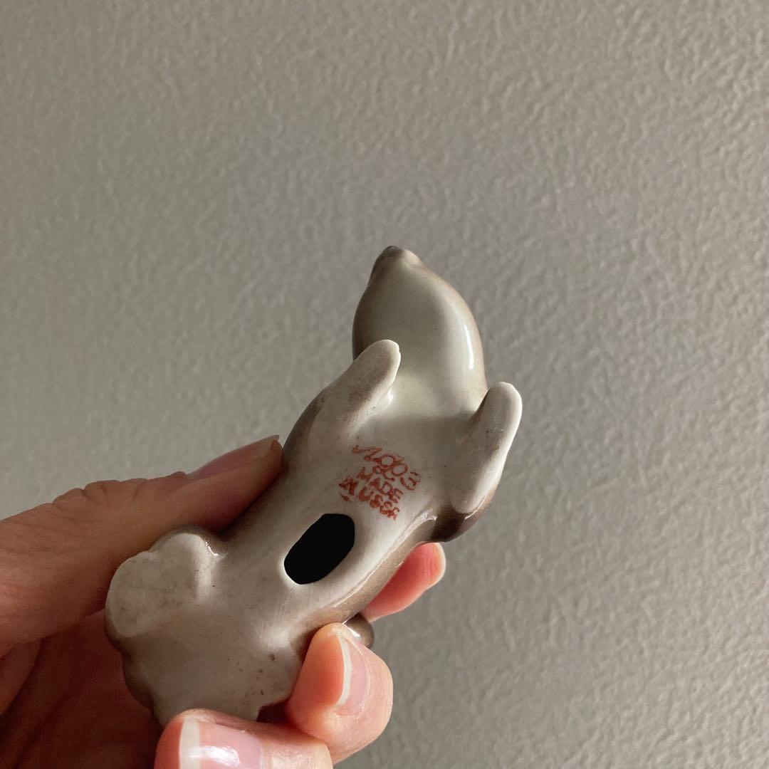 ロモノーソフ　フィギュリン（フィギュア)置物 りす　希少シマリス　お探しの方に♪