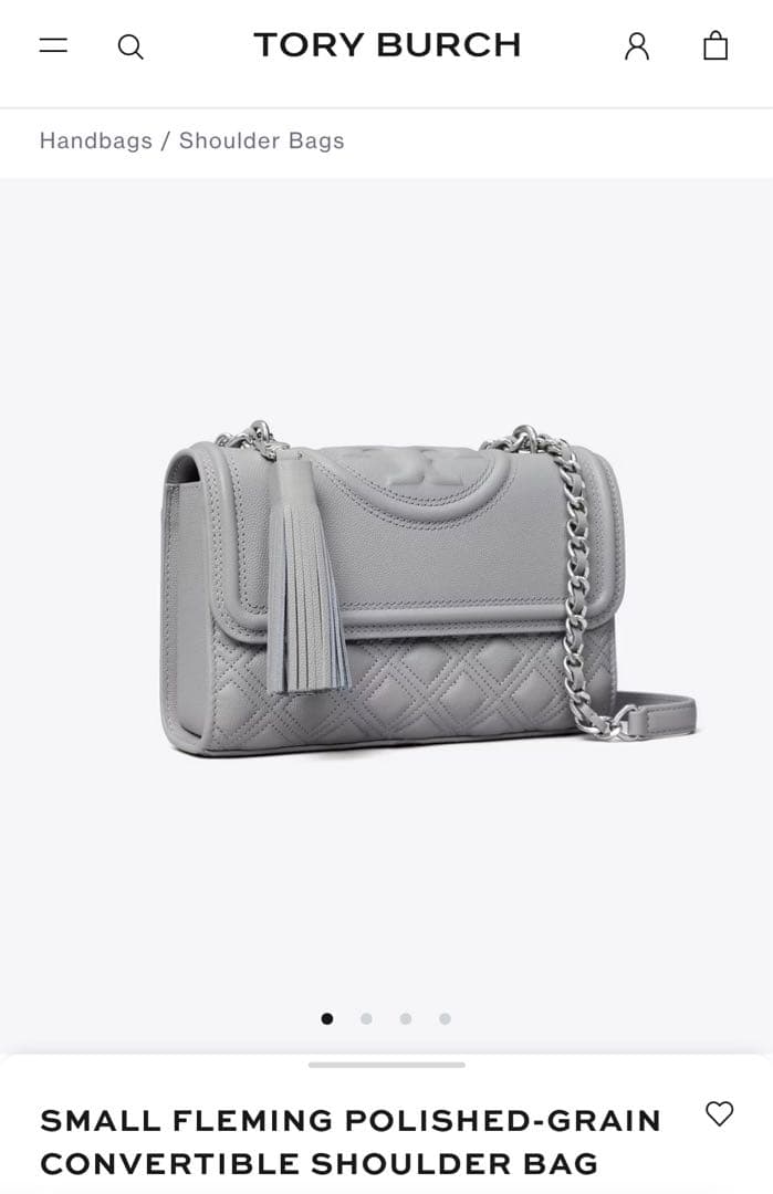 【美品】Tory Burchトリーバーチ マットグレー　ショルダーバック