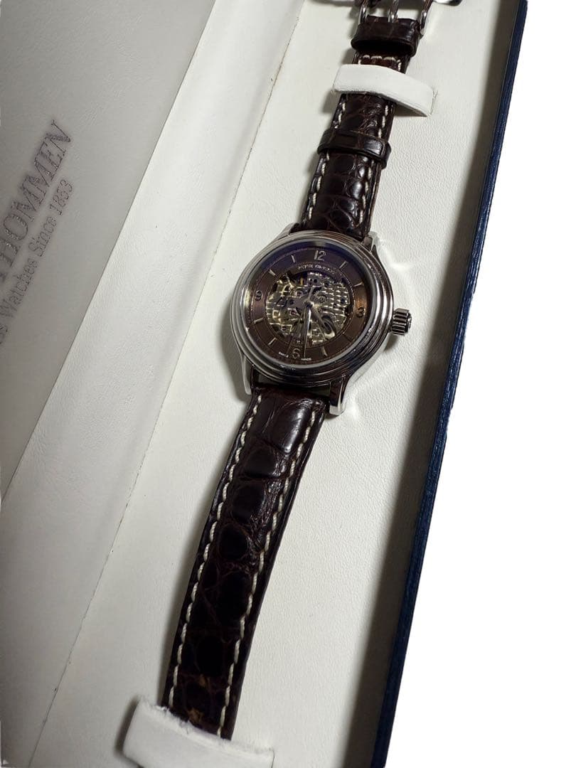 REVUE THOMMEN 両面スケルトン 手巻き腕時計