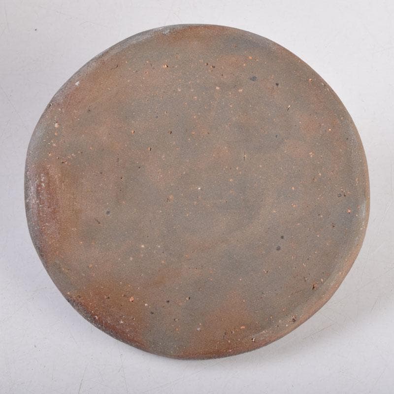 備前焼　木村利正作　双耳水指　共箱　C　8459A