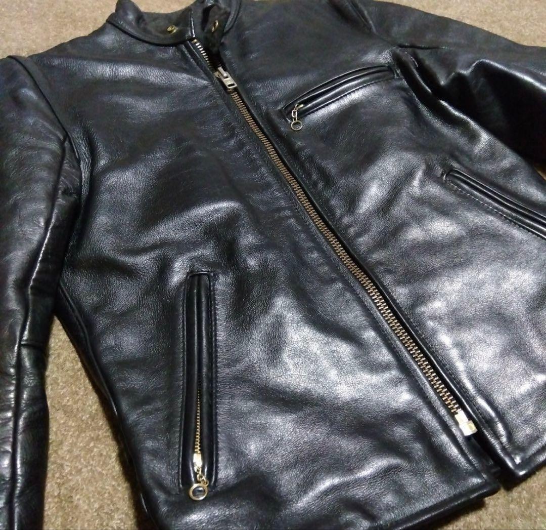 ラ*ズ様 ライナー付き VANSON B ライダースジャケット36inch アメ