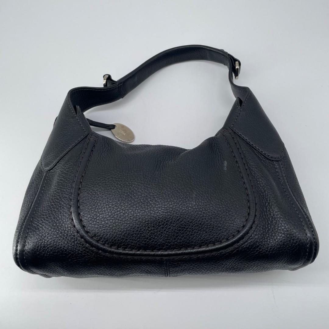 12496✨トッズ ミキー ワンショルダーバッグ 金具 レザー ハンドバッグ