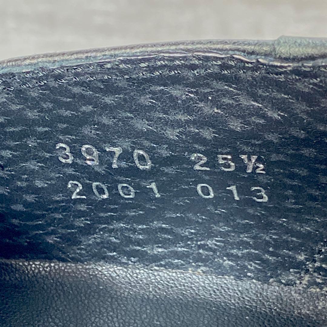 592【美品】KATHATINE HAMNETT 革靴 黒 モンク風25.5cm