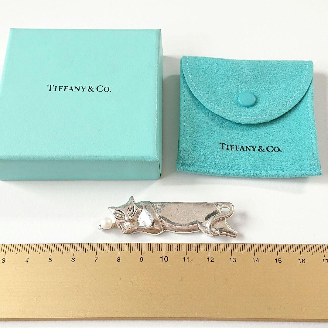 希少◎◎ティファニー キャット パール ブローチ No.1150