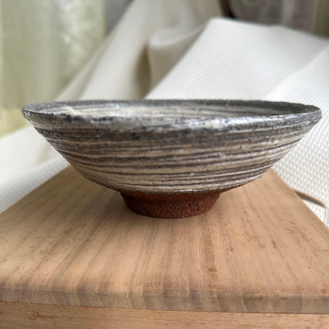 ★ 茶碗　白釉刷毛目　船木研児　★ 茶道具　茶盌