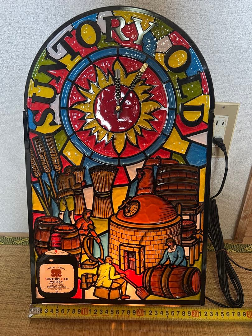 サントリー ステンドグラス型時計