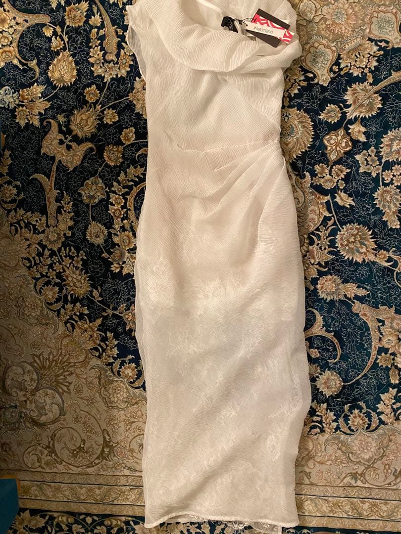 ホワイト ワンショルダー ドレス 【新品タグ付】DeNio MEAN BLVD