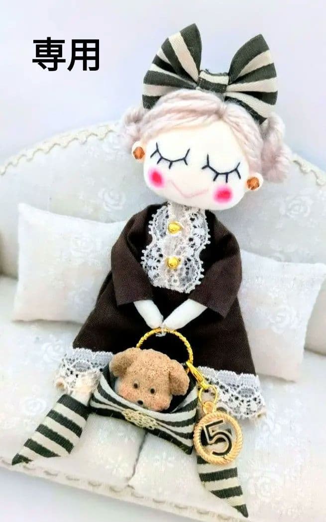 Kyokotan❋ハンドメイド ドールチャーム バッグチャーム お人形