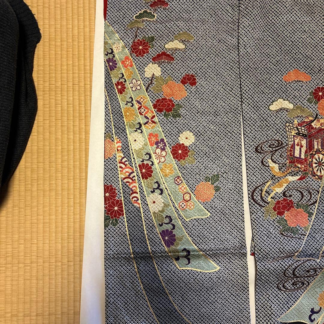 高級振袖(総絞り)御所車柄