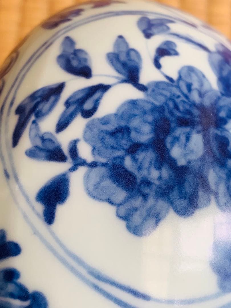 中国清時代染付花瓶(beach)