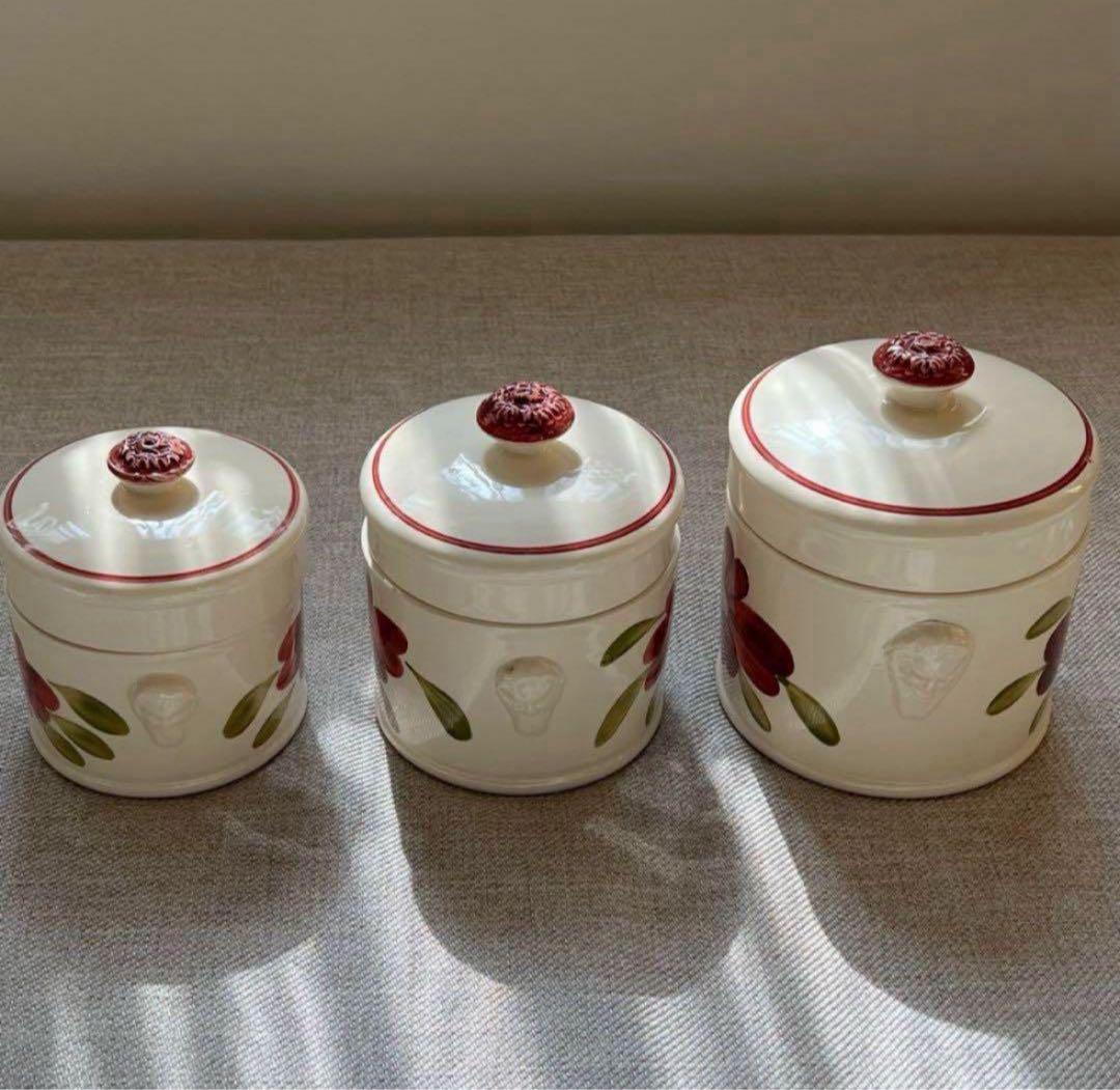 フランス アンティーク サルグミンヌ キャニスター テリーヌポット 5個