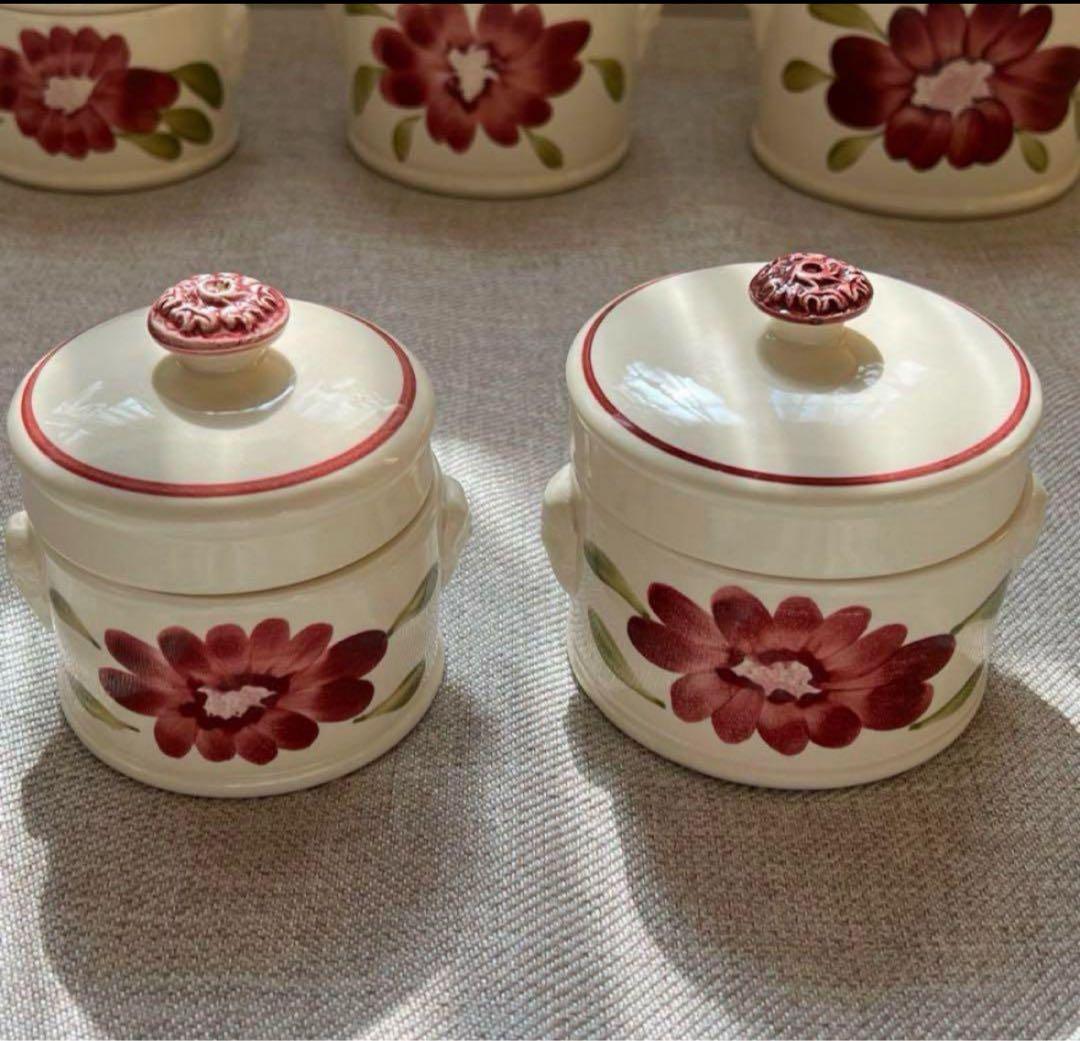 フランス アンティーク サルグミンヌ キャニスター テリーヌポット 5個