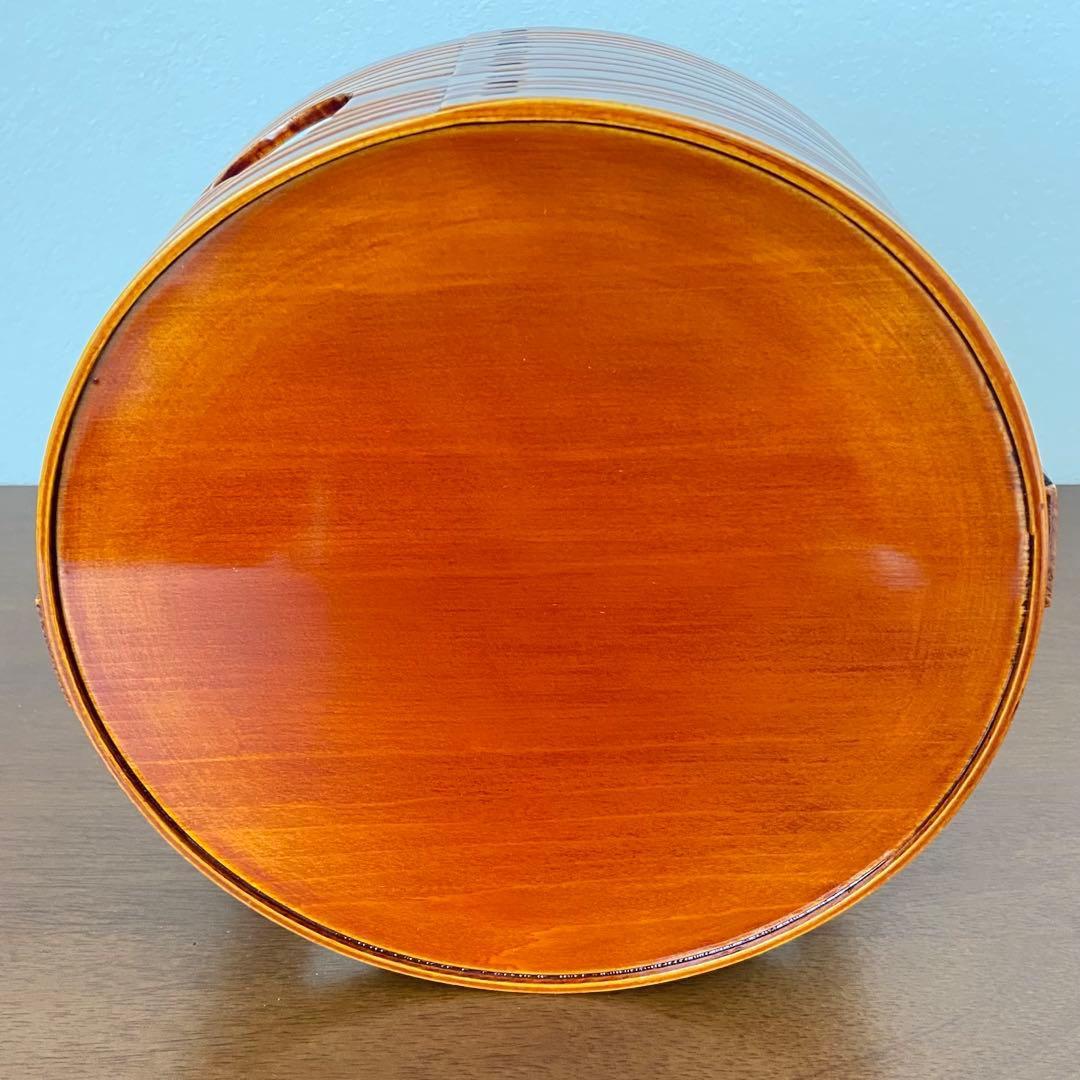 莨盆 春慶塗 瓢透し手付　春次　紙箱入　茶道具　漆器　伝統工芸品　煙草盆