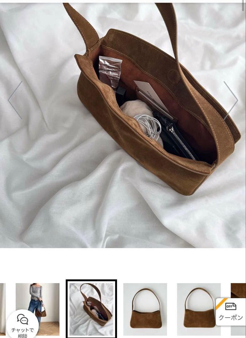 diggity スウェードハンドバッグ キャメル