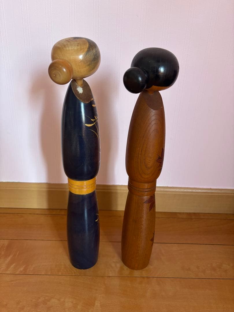 こけし　佐藤翠崕　在銘・印章　創作こけし (全長約 45cm) 古道具　欅