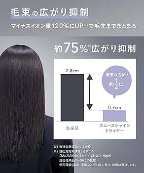 SALONIA サロニア スムースシャイン ヘアドライヤー 大風量 速乾 軽量