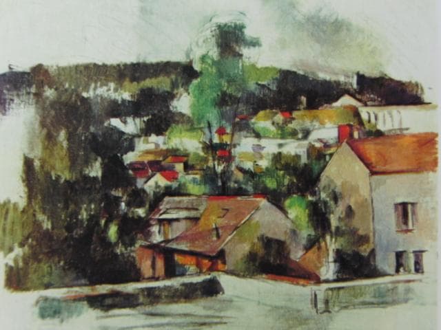 ポール・セザンヌ、【風景】、希少な画集画より、新品高級額