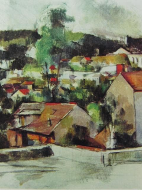 ポール・セザンヌ、【風景】、希少な画集画より、新品高級額