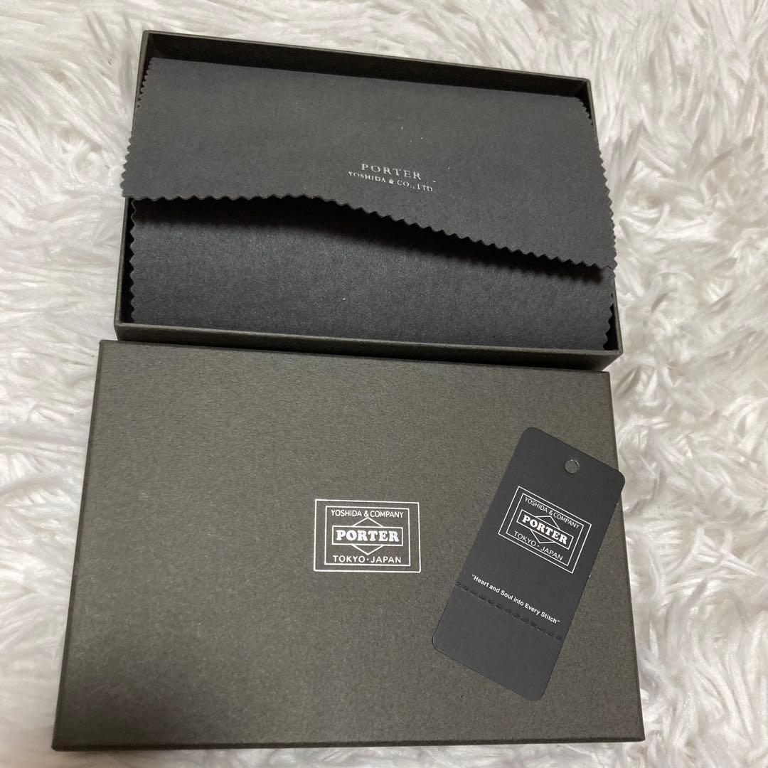 ポーター　エイブル　キーケース　名刺入れ　レザー　3連　L字　シボ革　ジップ