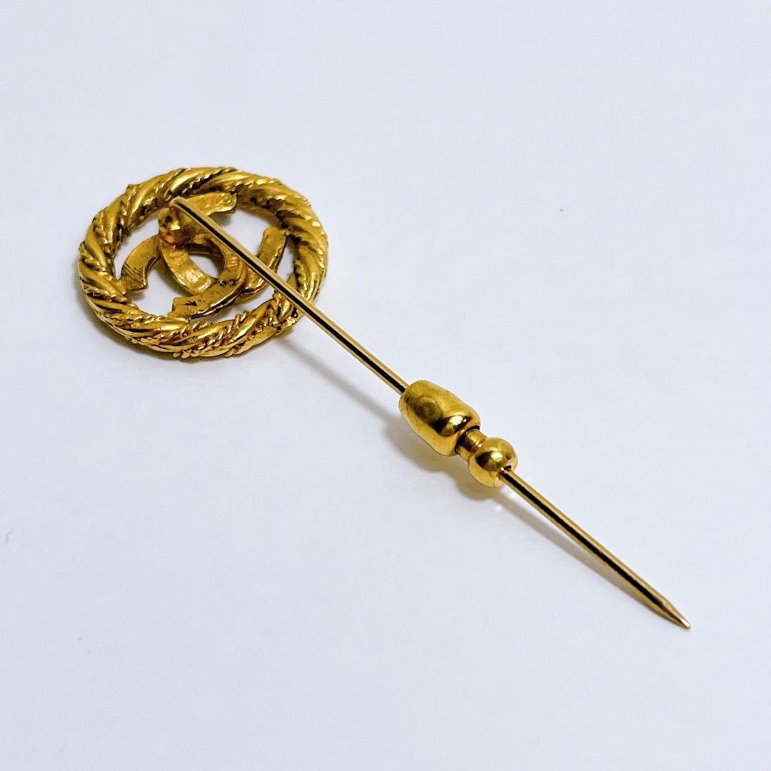 シャネルパーティ　シャネル　ヴィンテージ　ピンブローチ　ココマーク　刻印1174