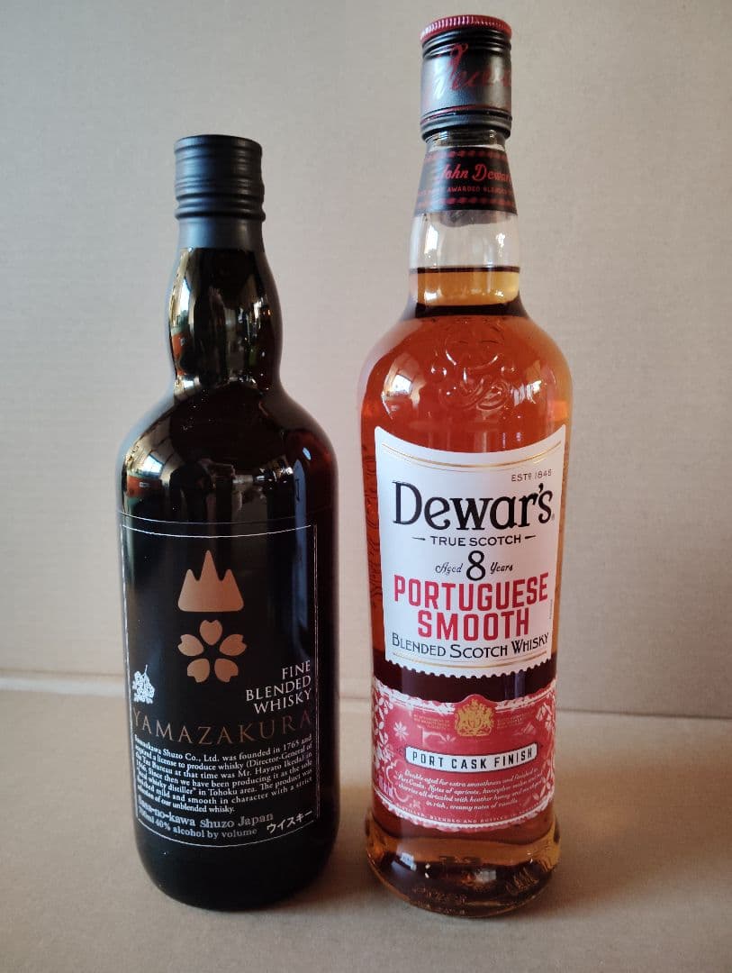 ウイスキーセット（山桜・宮城峡・富士山麓•デュワーズ・スターワード）