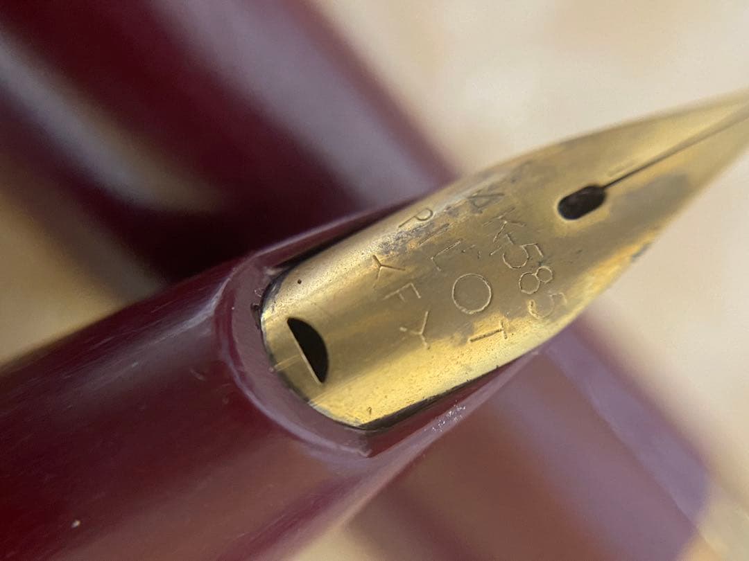 万年筆セット 黒・シルバー・赤 18金ペン先 14金ペン先 3本 K18 K14