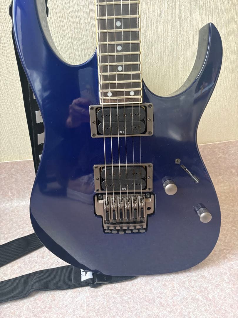 Ibanez エレキギター ダークブルー ストラップ付き　極美品・動作確認済み