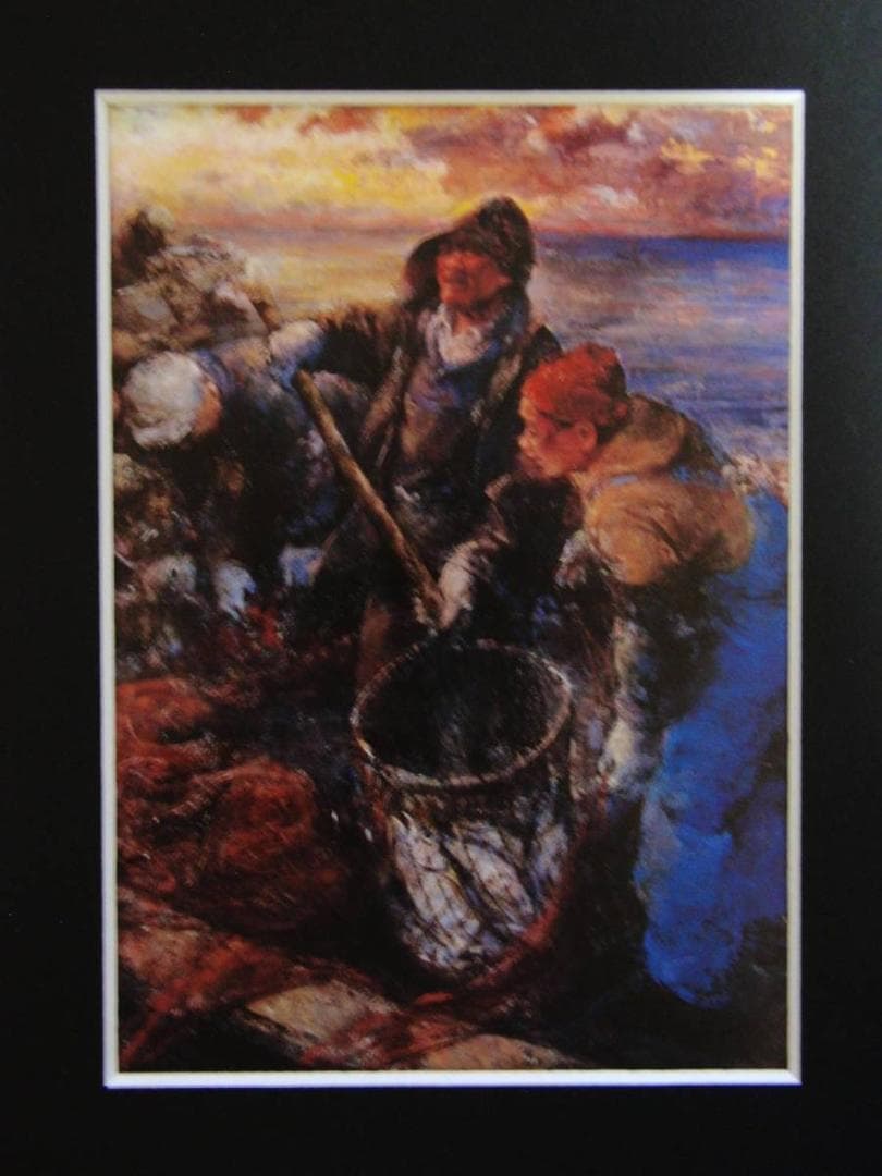 工藤和男、早暁、希少画集画、新品高級額・額装付、状態良好