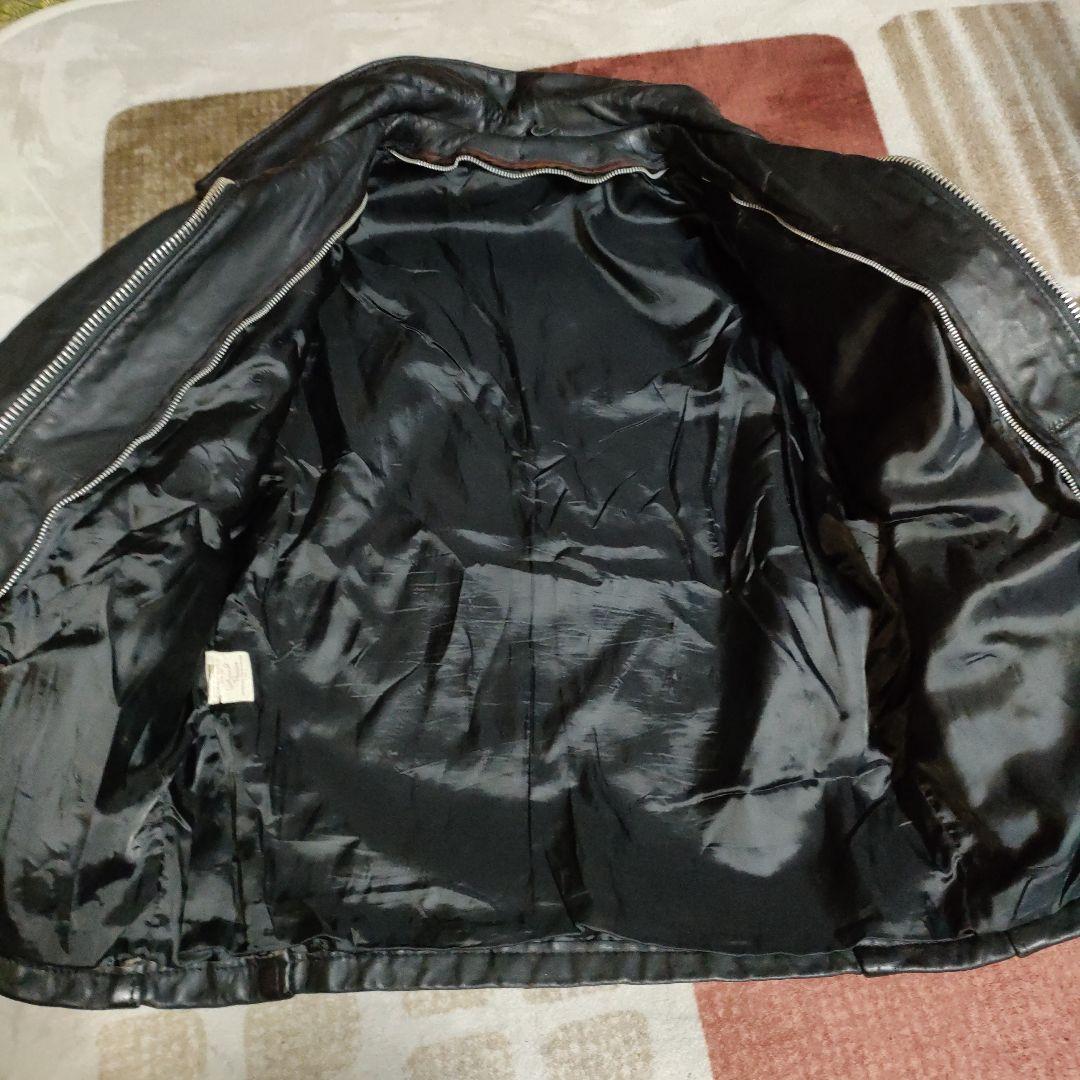 D*A様 人気定番Schot642襟付シングルライダースジャケット３８ダメなら交