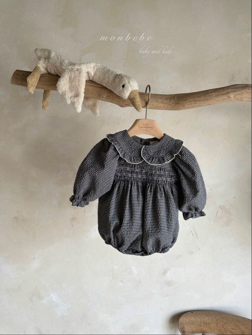 ♦︎新品♦︎monbebe ネイビー Mサイズ上下セット