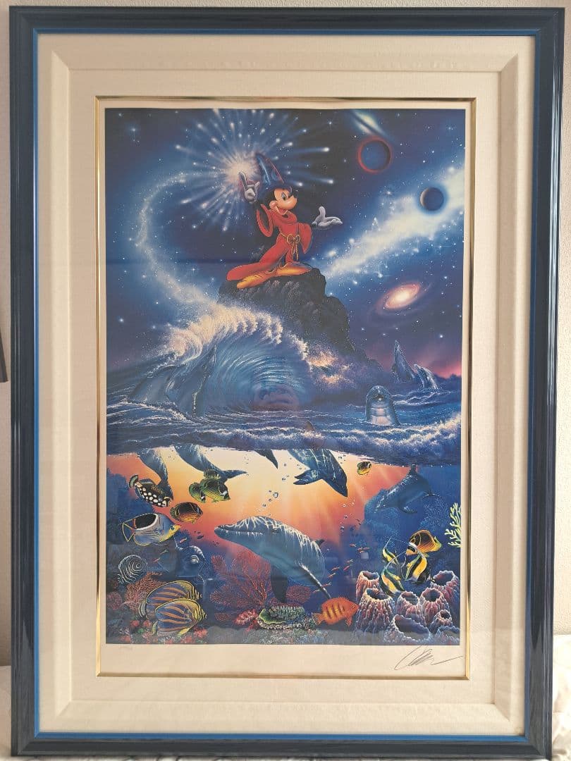 クリスチャンラッセン ソーサラー・オブ・ザ・シー　絵画　ディズニー　直筆サイン